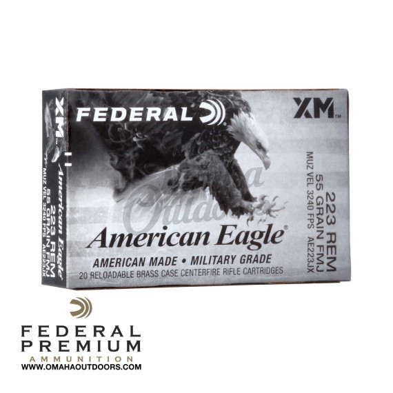 Federal American Eagle 223 Rem 55 Grain FMJ 20 Rounds